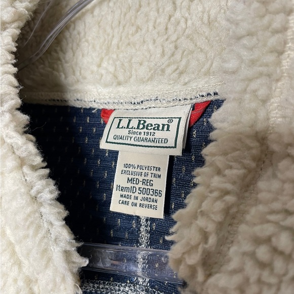 L.L. Bean | Men’s Mountain Pile Fleece Full Zip Jacket Medium - Picture 4 of 9